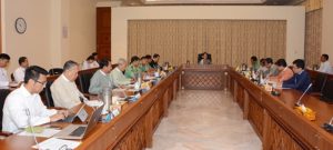 State Counselor announcing the MPC, a semi-government organization, will be transformed as NRPC, a full government organization, 15 May 2016. (Photo: MNA)