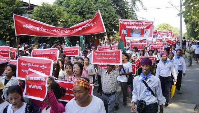 anti war protest by residents myitkyina photo credit kachinland