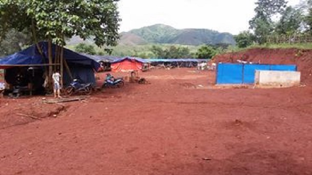 A makeshift camp in Namtu
