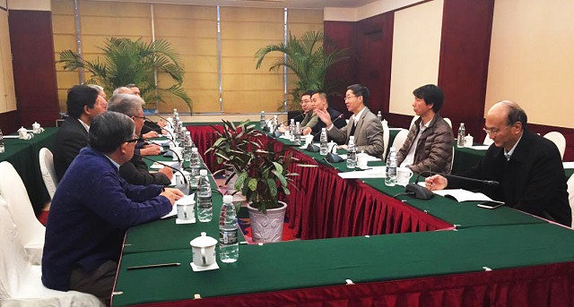 Sun Guoxiang meets KNU delegation Kunming 13 February 2017. Photo PI
