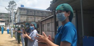 Recovered COVID-19 Patient Discharged From Lashio Hospital The 14th confirmed COVID 19 patient discharged from the Lashio public hospital on Saturday Photo Credit to Khun Zaw Oo 1 1