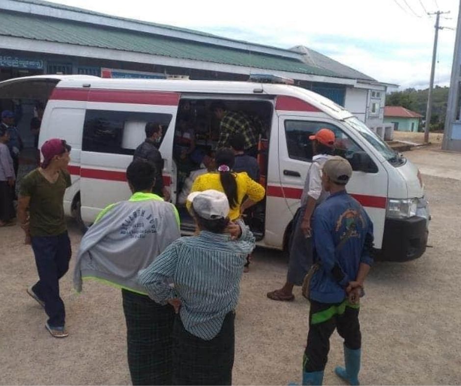 Injured Children are transferred to Lashio Public hospital