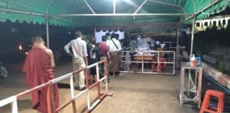 Govt Sets Up 24-hour ‘Health Checkpoints’ in Taunggyi health check point in Taunggyi Photo by Ko Win Naing Soe