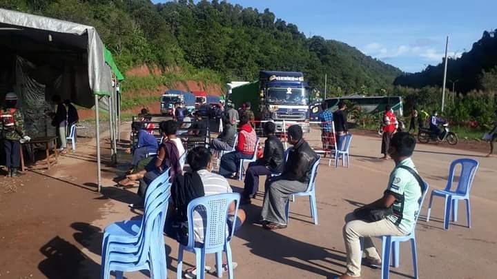 commercial drivers were detected at a health checkpoint in southern Shan October 3