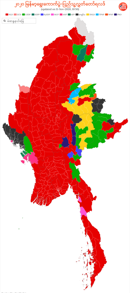 Myanmar election 2020 result
