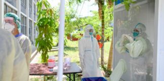 Volunteer Nurses From Taunggyi Test Positive for COVID-19 in Yangon COVID test 1