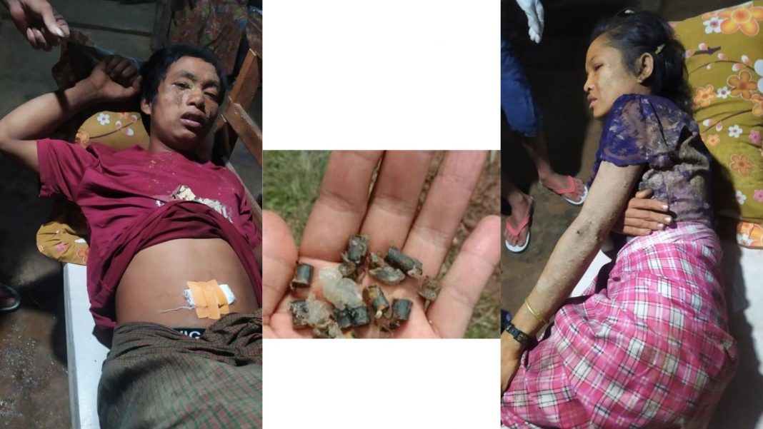 A man and woman were injured after stepping on a landmine at Kyautme