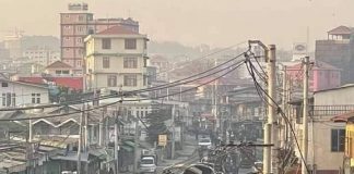 Burma Army Send Troops Near SSPP Camp In Southern Shan State Police Car at Taunggyi