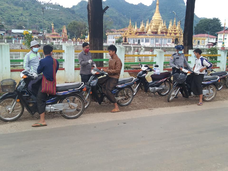 Panglaung Semi lockdown checking point in towndown