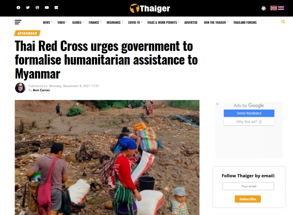 Thai Red cross try to help Myanmar refugees