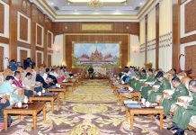 MYANMAR CRISIS AND INTERNATIONAL INACTION: Polarization strengthened after a year of military coup Commander in Chief General Min Aung Hlaing meet with PPST team old picture in 2018