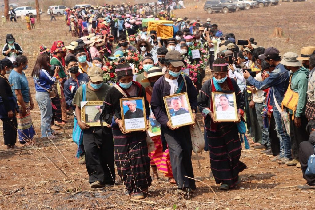 Funeral of Mai Noom Han and his family 9 March 2022