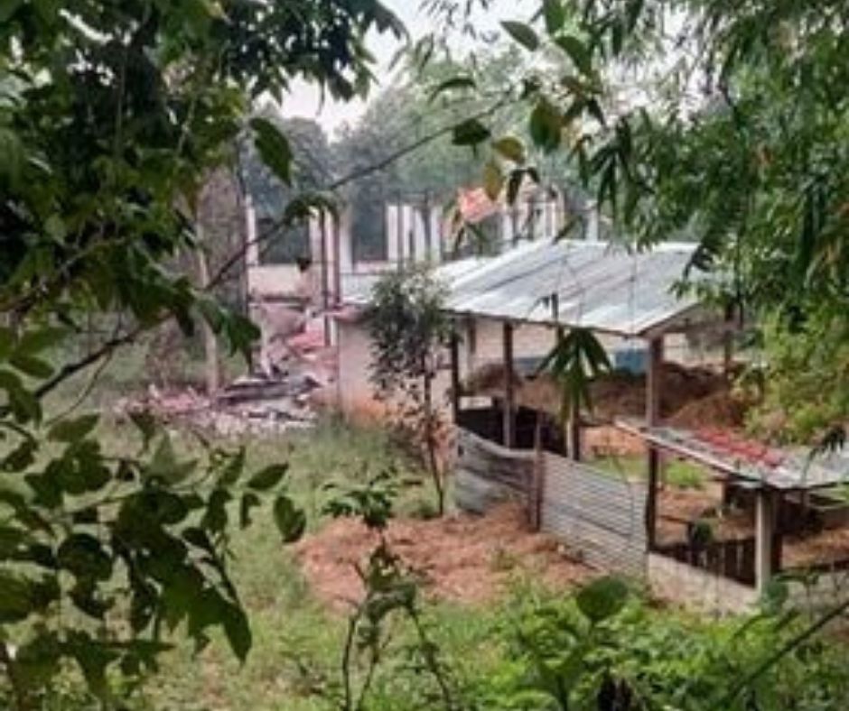 Myanmar Military Torched a Civilian House in Ywarngan Township