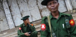 Regime Forces Abduct More Villagers From Ywar Ngarn Township SAC soldiers Old picture