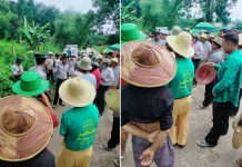 Hopang Farmers Protest Land Seizures Hopang people protest against local authority grabbing their farmland.