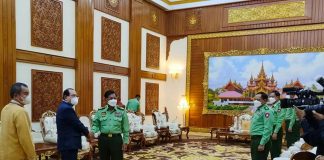 RCSS NAPYITAW SECOND VISIT: Junta’s and visitor’s desperate moves Gen. Yawd Serk meets with Min Aung Liang in Naypyitaw.