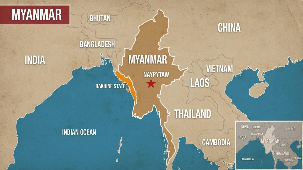 Myanmar Rakhine State map