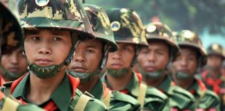 Ta’ang Youths Flee Forced Recruitment In Kyaukme Township TNLA troops. Photo Frontier Myanmar.