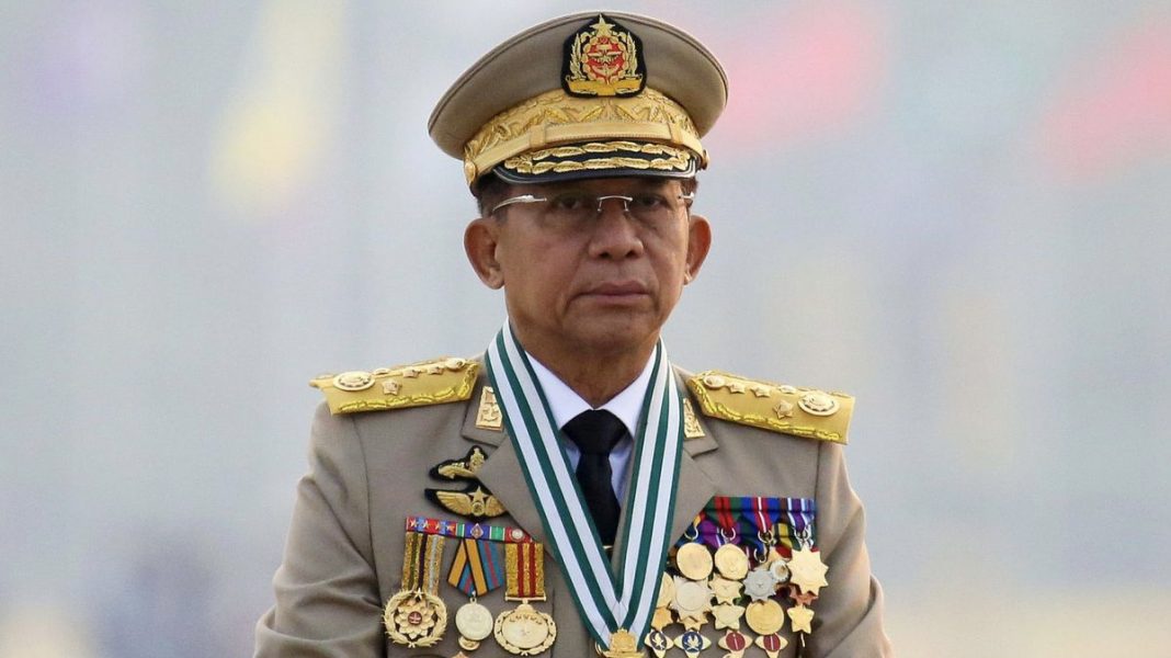 Myanmar junta leader Min Aung Hlaing.