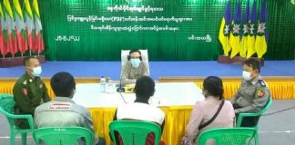 Junta Forces Interrogate Pindaya Civilians About PDF SAC officers interrogate PDF members.