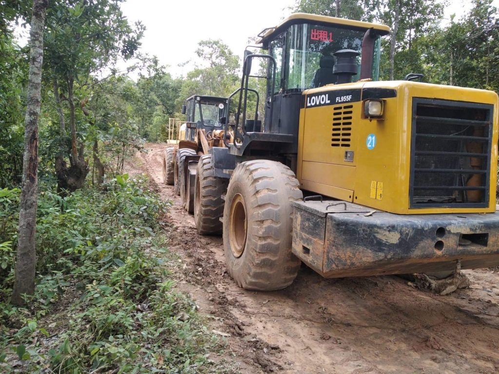 Backhoe clearing land at the mining area Photo Mongyai Youth