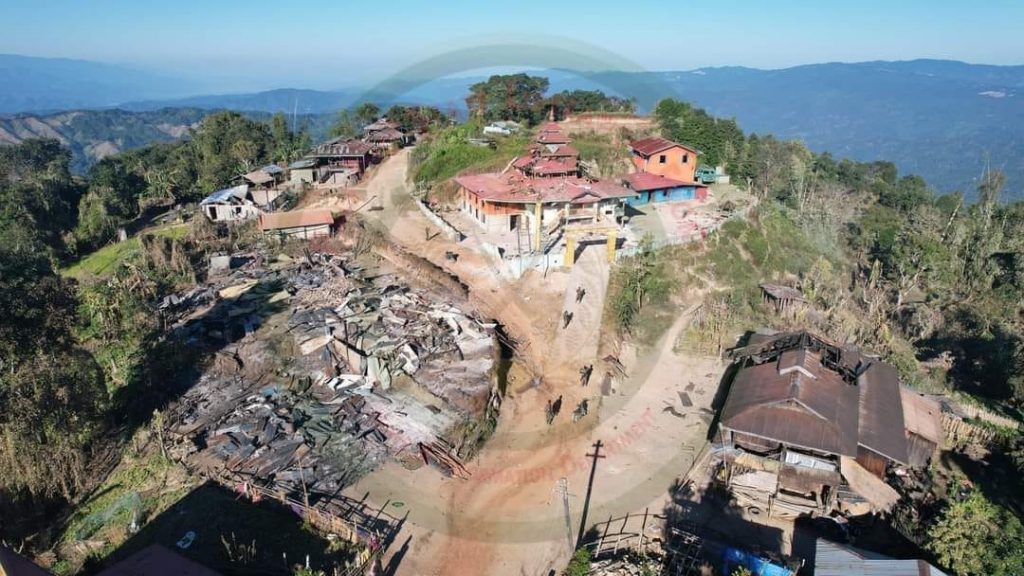 Damaged Koong Sar village
