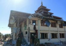 Junta Attacking TNLA With Five Battalions In Namhsan Damaged temple at Koong Sar village