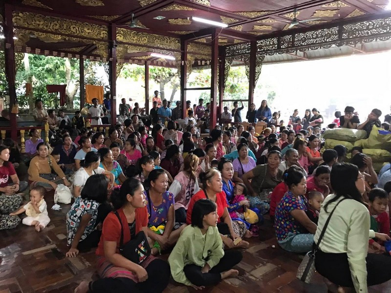 IDPs sheltering at a temple in Hsipaw Photo SHRF