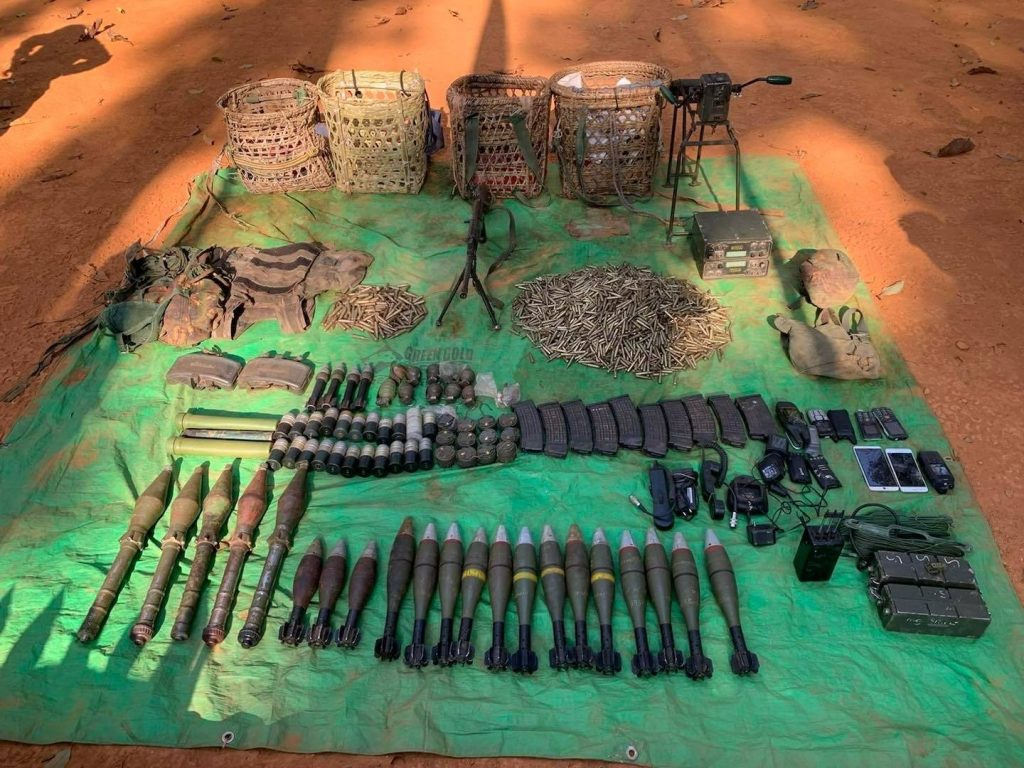 Seized weapons from military regime