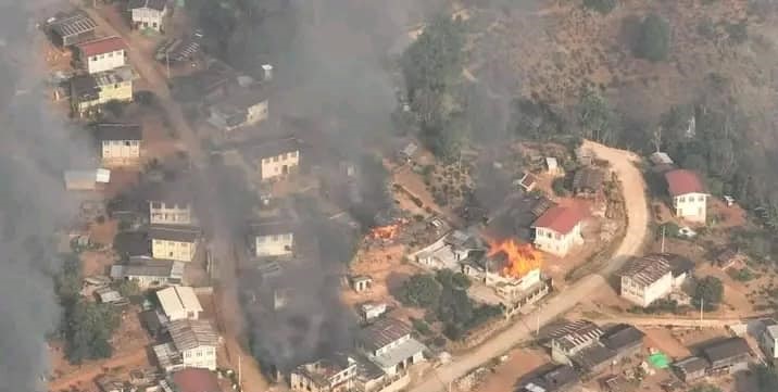 SAC troops burned down Nam Neng village Panglaung twonship southern Shan State