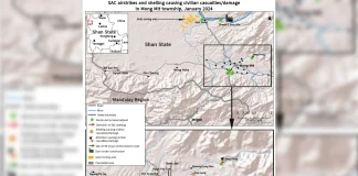 Junta Troops Commit Gang Rapes and Extrajudicial Killings in Mongmit SAC airstrikes and shelling causing civillian casualties damage in Mong Mit township Map SHRF
