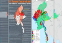 SHAN STATE: Possible three scenarios which may unfold in 2024 Map BNI Myanmar Peace Monitor & Map Thomas van Linge