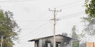 Junta Bombs Civilian Homes in Momauk and Mansi Damaged house by bombs