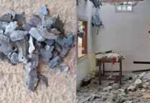 Military Council Shelling Kills 10 in Nawngkio Township Damaged house in Nawngkio