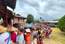 Kyaukme Clashes Continue Despite TNLA Ceasefire Announcement IDPs in Kyawkme Photo Kyawkme Public News