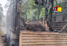 MNDAA Ambushes Junta Reinforcement Convoy Heading to Lashio, Inflicts Heavy Casualties The causualties and military trucks were burned down by MNDAA and PDF