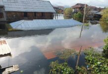 Difficulties reaching flood affected villagers in Paikhun Township, southern Shan State Houses had been flooded and submerged at Inle Lake, Southern Shan State