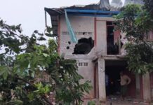 Junta Artillery Kills Four Villagers in Loikaw Township, Karenni State Damaged house in southern Shan State