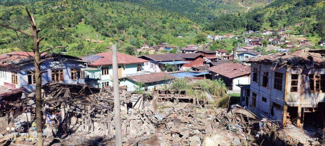 Houses destroyed by military regime bombs
