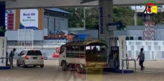 Fuel Shortages in Shan State Petrol station in Shan State