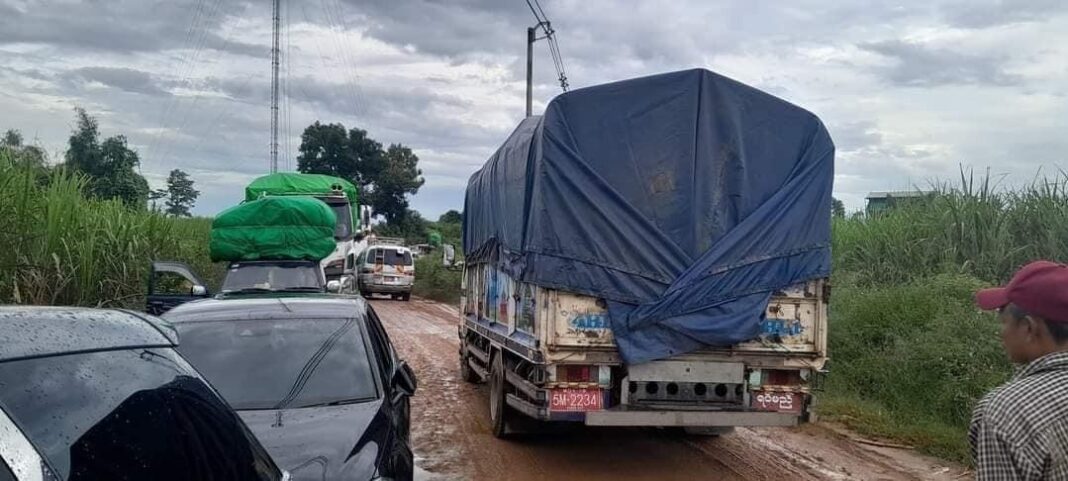 Trucks in northern Shan State