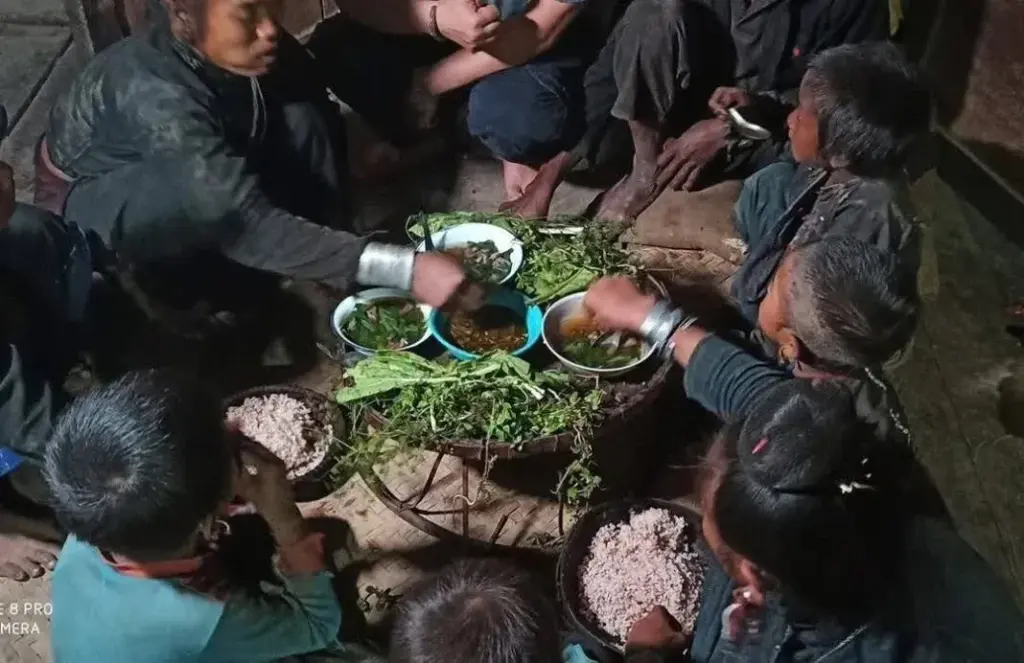 Ann family having meal