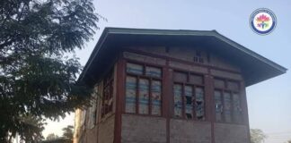 Myanmar Military and PNO Shell Nyaung Shwe, Killing Villagers and Destroying Homes House damaged by shelling