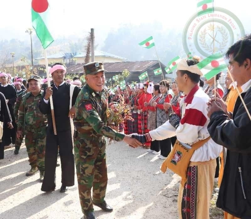 TNLA leaders check hand with local people