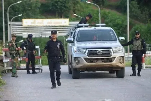 TNLA officers at a check point TNLA officers at a check point