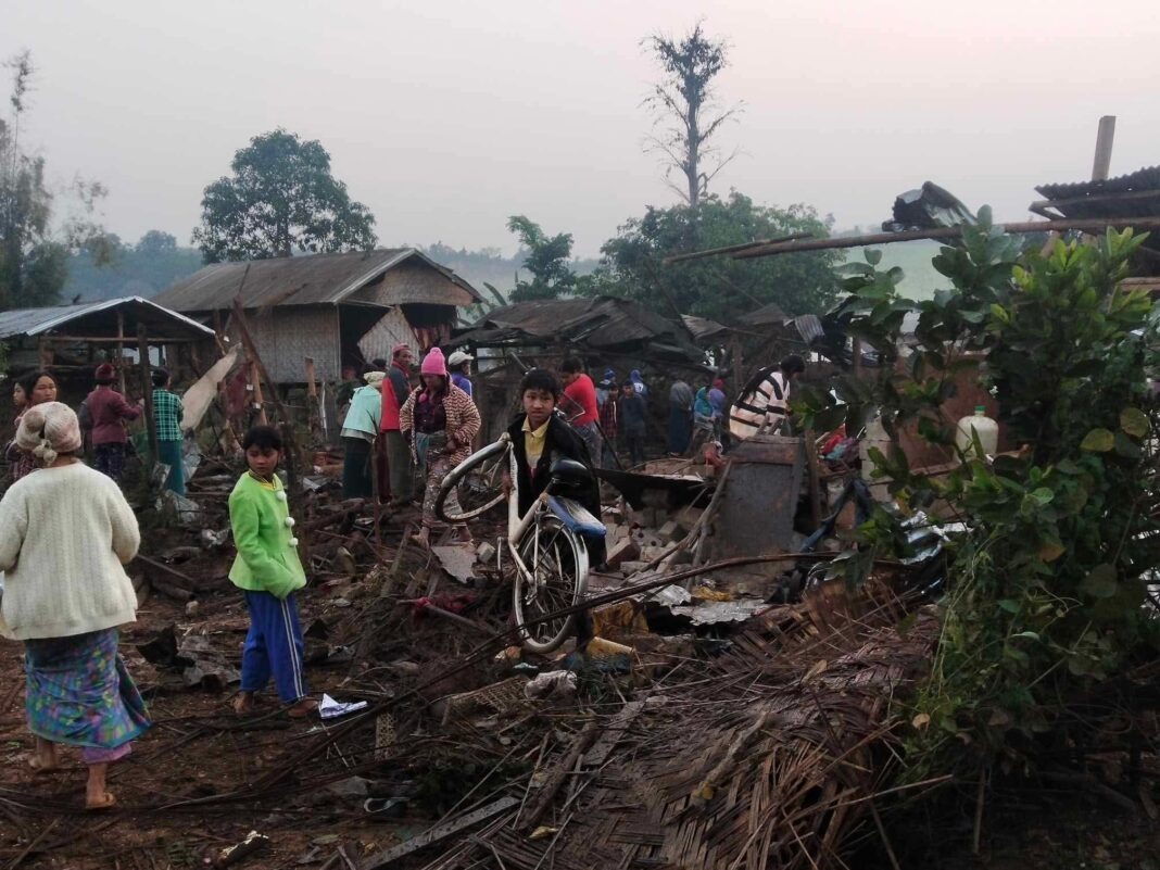 The junta launched an airstrike on Nawnghkio, northern Shan State