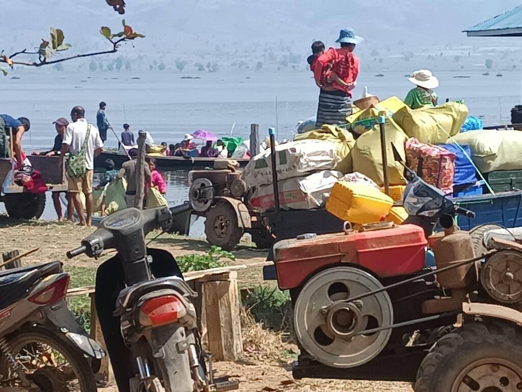 Villagers fleeing from attacks