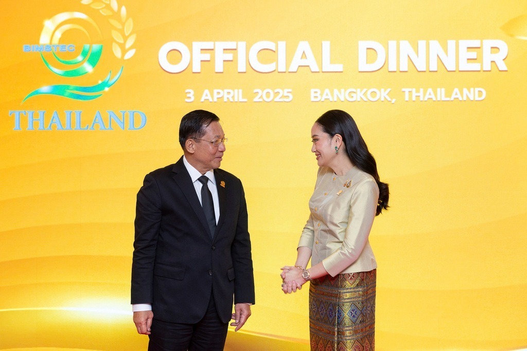 SAC leader Min Aung Hlaing and Thai PM Paetongtarn Shinawatra