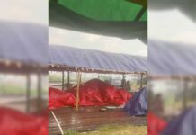 Displaced Earthquake Survivors Hit Again as Winds Destroy Shelters in Inle Temporary shelters