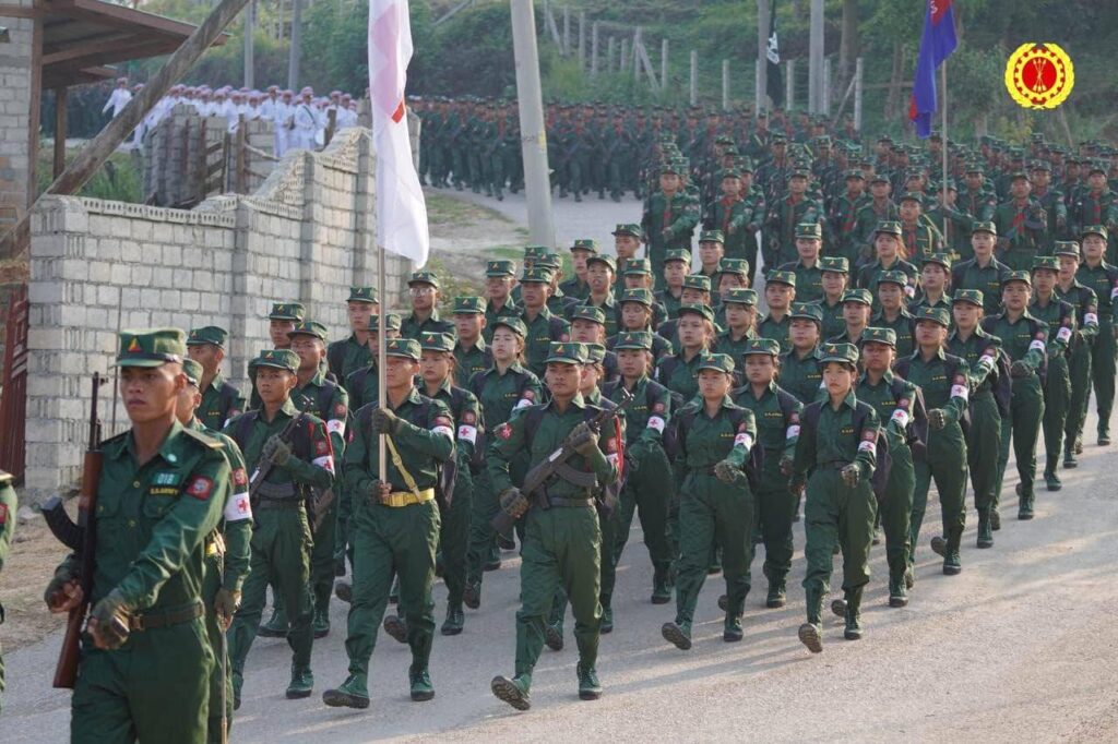 SSPP SSA troops march at Wanhai HQ